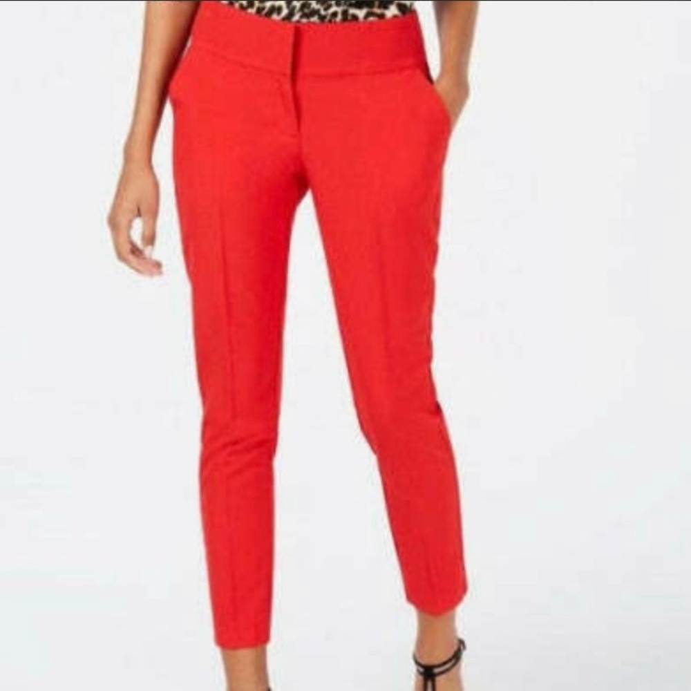 XOXO vibrant red pant flat front size 4 NWOT.